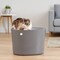 IRIS USA Large Stylish Round Top Entry Cat Litter Box with Scoop